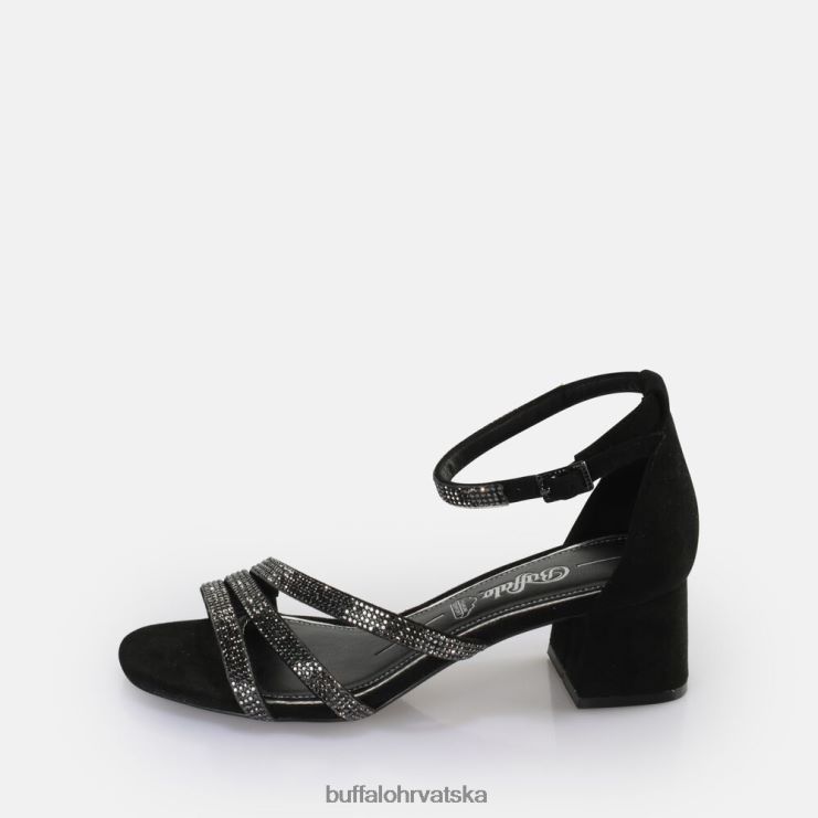 crno Buffalo veganska sandala s petom lilly glam |sandale TDD6T26